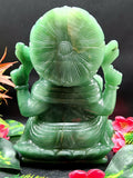 Green Aventurine from Australia - Carving of Ganesh - Lord Ganesha Idol in Crystals/Gemstone - Reiki/Chakra/Healing - 8 in and 2.39 kg (5.26 lb)