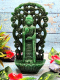 Buddha with beautiful arch - handmade carving of serene and standing Lord Buddha -crystal/reiki - 10 in and 1.91 kg