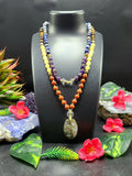 Unique 7-chakra 109 bead necklace with labradorite Om pendant | gemstone/crystal jewelry | Mother's Day/Anniversary/Engagement/Birthday gift