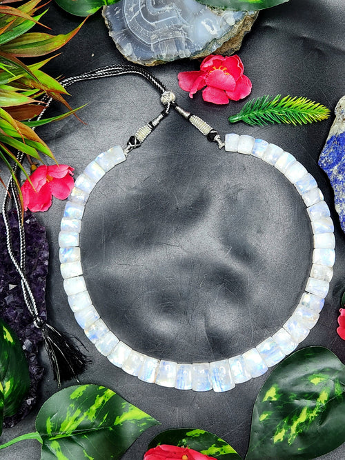 Rainbow Moonstone necklace with awesome flash | gemstone/crystal jewelry | Mother's Day/Birthday/Valentine's gift