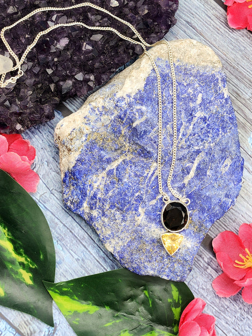 Stunning smokey citrine necklace in 925 sterling silver - gemstone/crystal jewelry | Mother's Day/engagement/anniversary/occasion gift