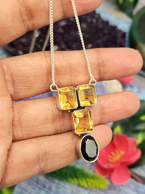 Smokey citrine necklace in 925 sterling silver - gemstone/crystal jewelry | Mother's Day/engagement/anniversary/occasion gift