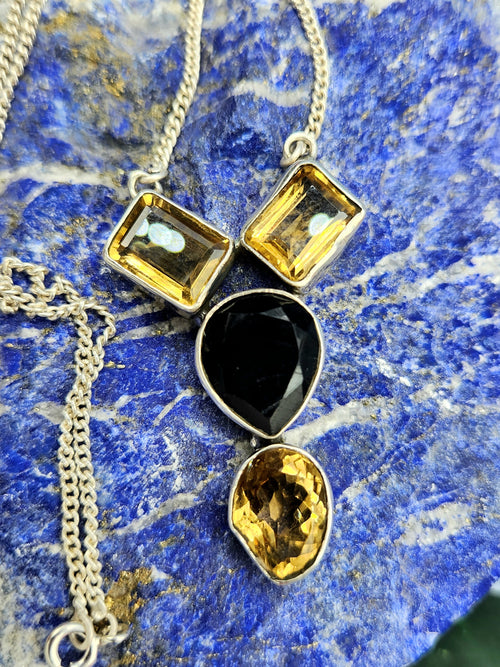 Stunning smokey citrine necklace in 925 sterling silver - gemstone/crystal jewelry | Mother's Day/engagement/anniversary/occasion gift