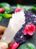 Rose Quartz carving of a traditional phurba - Carvings in gemstones and crystals - 5 inches and 85 gms (0.19 lb)