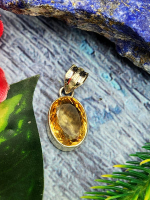 Beautiful Citrine pendant in 925 sterling silver - gemstone/crystal jewelry |Mother's Day/engagement/wedding/anniversary/birthday gift