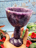 Beautiful gemstone martini glass in lepidolite stone - ONLY 1 PIECE