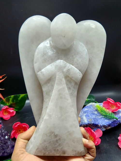 Smokey Quartz Angel figurine - Crystal Healing / Reiki / Chakra / Energy - 8.6 inches and 2.36 kgs (5.19 lb)