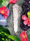 Rose Quartz carving of a traditional phurba - Carvings in gemstones and crystals - 5 inches and 92 gms (0.20 lb)