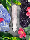 Rose Quartz carving of a traditional phurba - Carvings in gemstones and crystals - 5 inches and 100 gms (0.22 lb)