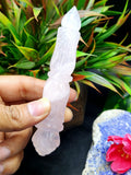 Rose Quartz carving of a traditional phurba - Carvings in gemstones and crystals - 5 inches and 75 gms (0.16 lb)