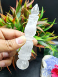 Clear Quartz carving of a traditional phurba - Carvings in gemstones and crystals - 5 inches and 75 gms