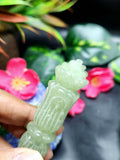 Green Aventurine carving of a traditional phurba - Carvings in gemstones and crystals - 4.5 inches and 40 gms