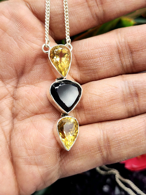Stunning smokey citrine necklace in 925 sterling silver - gemstone/crystal jewelry | Mother's Day/engagement/anniversary/occasion gift