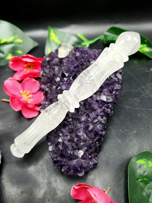 Clear Quartz carving of a traditional phurba - Carvings in gemstones and crystals - 5 inches and 76 gms