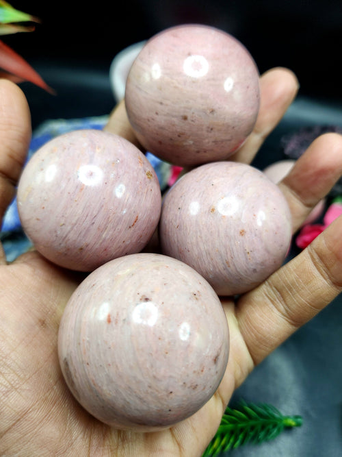 Pink Opal sphere/ball - Energy/Reiki/Crystal Healing - 1.5 inches (3.75 cms) diameter and 60 gms - ONE PIECE ONLY