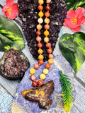 Mookaite Jasper Bead Mala with Mookaite Jasper Phoenix Pendant - Embrace Spiritual Transformation and Rebirth