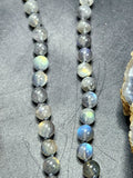 Labradorite Bead Mala with Labradorite Phoenix/Eagle Pendant - Embrace Transformation and Divine Beauty