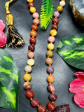 Mookaite Jasper Bead Mala Necklace in Sarafa and Phoenix Pendant - Symbolism and Craftsmanship