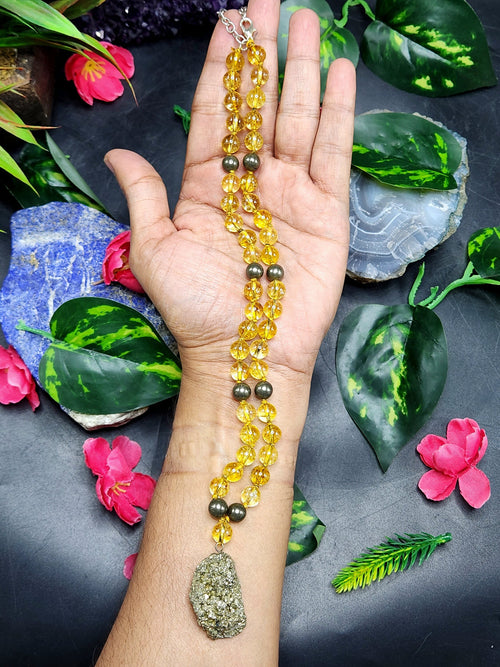 Pyrite bead deals necklace