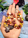 Spiritual Healing Handmade Mookaite Jasper Bead Mala with Mookaite Jasper Phoenix Pendant - Embrace Transformation and Renewal