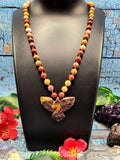 Sacred Handmade Mookaite Jasper Bead Mala with Mookaite Jasper Phoenix Pendant - Embrace Spiritual Transformation and Rebirth