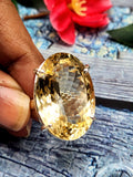 Citrine Faceted Oval Ring: Radiant Beauty in 925 Silver