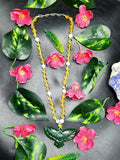 Citrine and Aquamarine Bead Mala Necklace with Green Aventurine Phoenix Pendant - Harness the Power of Renewal and Abundance
