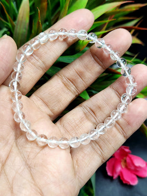 Clear Quartz Bead Bracelet - Embrace Clarity and Serenity