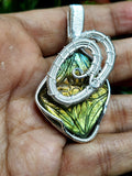 Labradorite Floral Carving Pendant - A Captivating Fusion of Beauty and Artistry