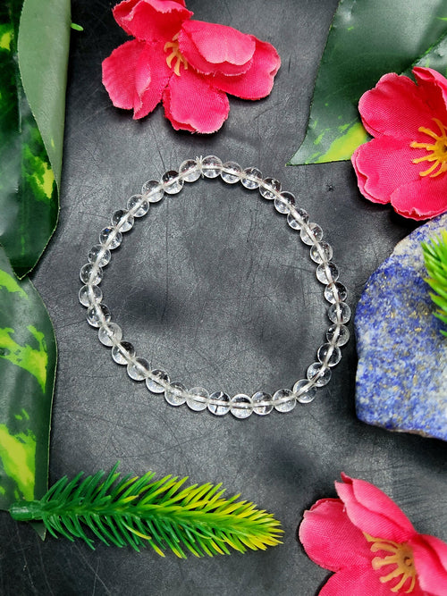 Clear Quartz Bead Bracelet - Embrace Clarity and Serenity