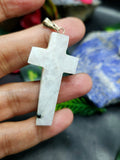 Handmade Moonstone Holy Cross Pendant - Embrace Divine Beauty - ONE PIECE ONLY