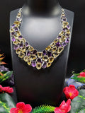 Citrine and Amethyst Faceted Stone Necklace - A Radiant Fusion of Beauty and Energy - 588 carats