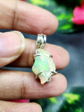 Ethiopian Opal Rough Pendant in sterling silver: Unveiling the Ethereal Beauty of Opal Gemstone - Gifts for her