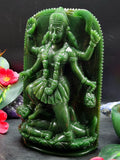 Goddess Kali Columbian Jade Carving - Mother Kali - Embodiment of Devotion and Divine Artistry - 6.7 inches and 940 gms (2.07 lb)