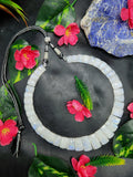 Rainbow Moonstone Cut Stone Necklace with Sarafa - Embrace the Enchantment of Moonlit Radiance