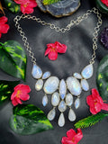 Rainbow Moonstone Cabs Necklace - 564 carats