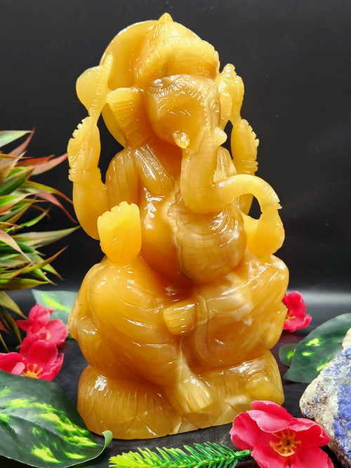 Yellow Calcite Ganesh