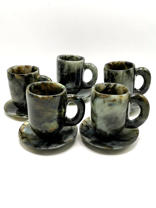 Beautiful Labradorite Tea Cup & Saucer - ONLY 1 Cup and 1 Saucer
